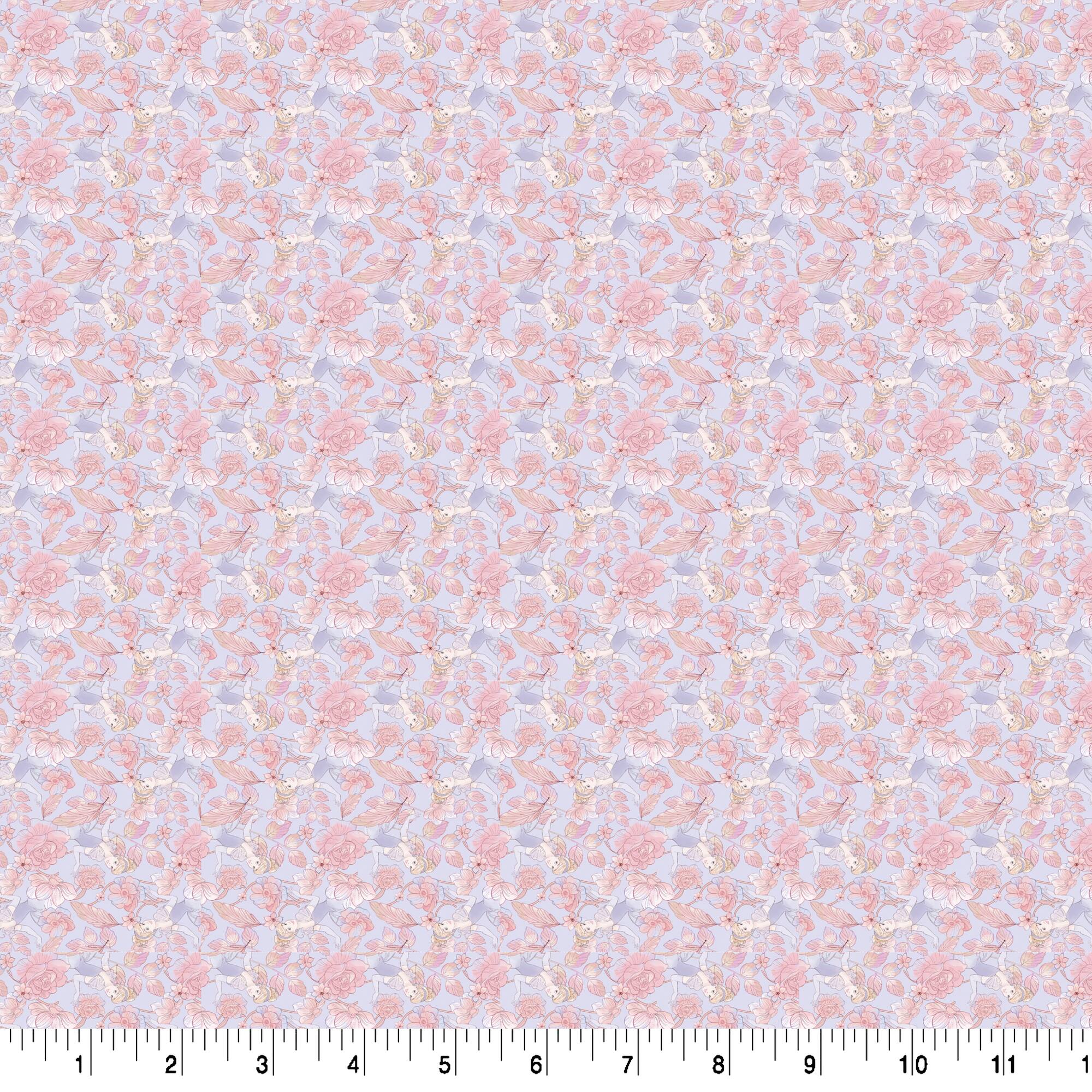 Disney® Sketch Cinderella & Flowers Cotton Fabric